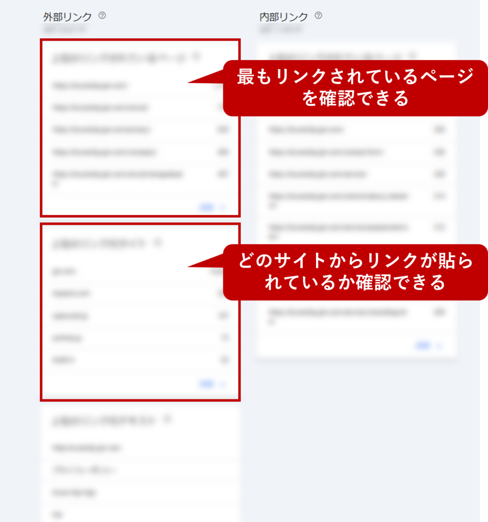 外部リンクの詳細を確認
